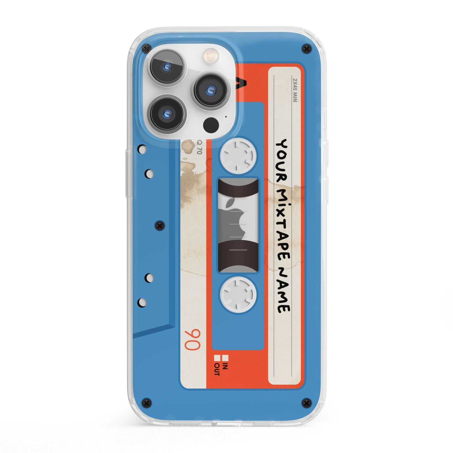 Blue Mixtape Custom iPhone 13 Pro Clear Bumper Case