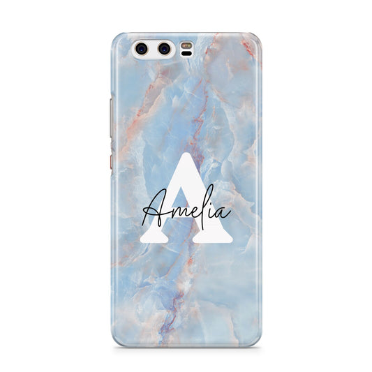 Blue Onyx Marble Huawei P10 Phone Case