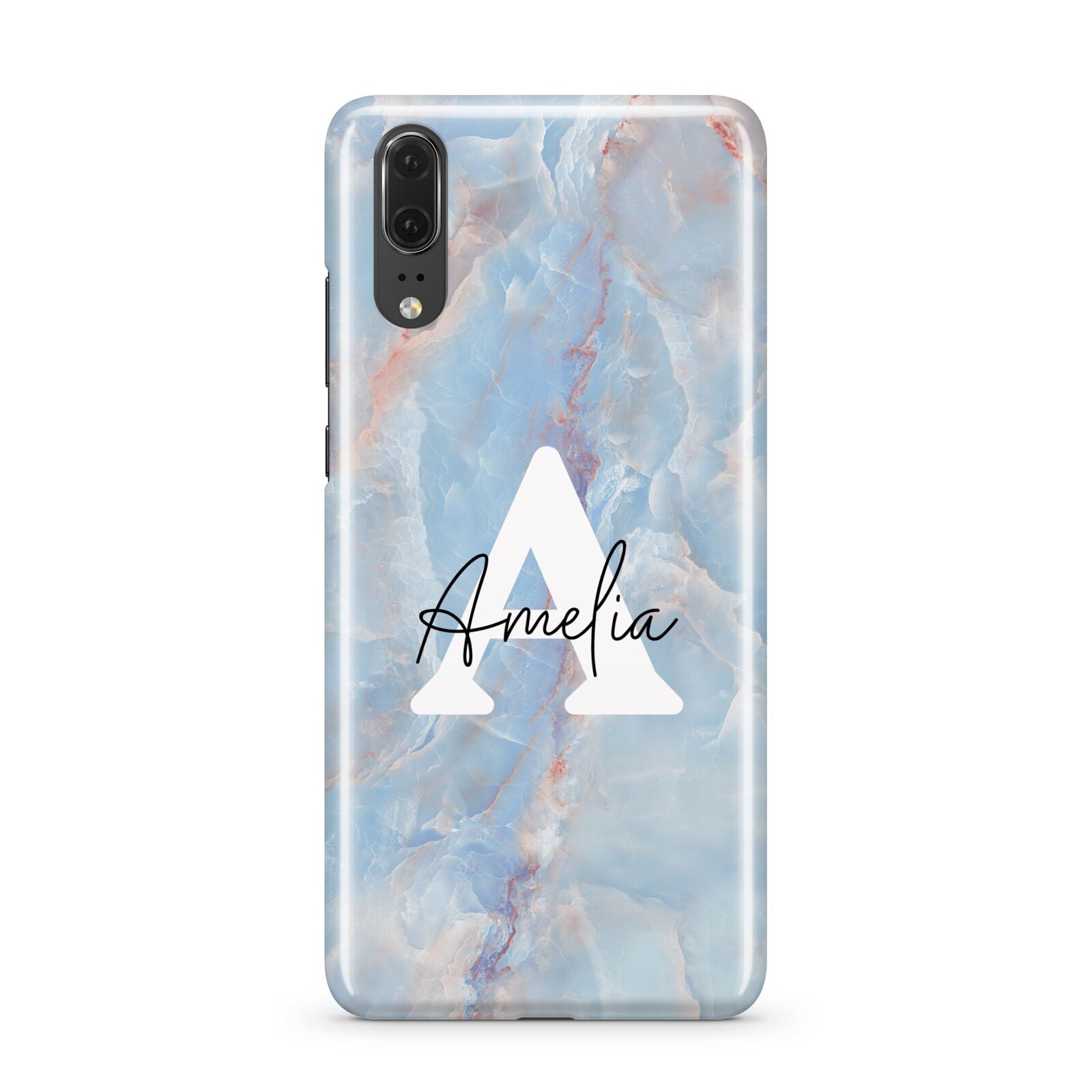 Blue Onyx Marble Huawei P20 Phone Case