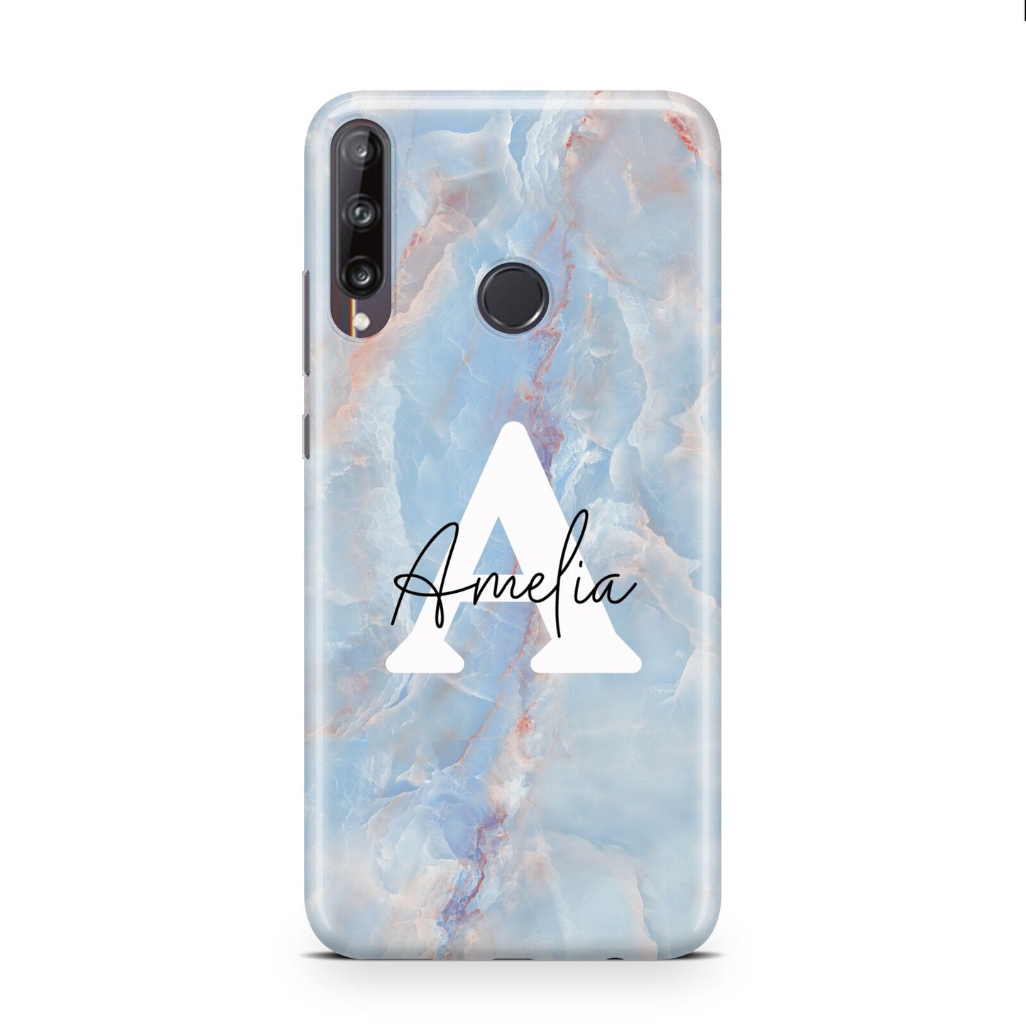 Blue Onyx Marble Huawei P40 Lite E Phone Case