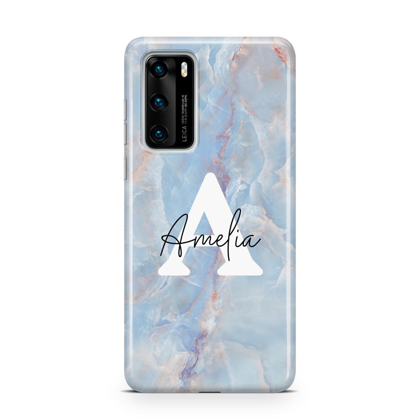 Blue Onyx Marble Huawei P40 Phone Case