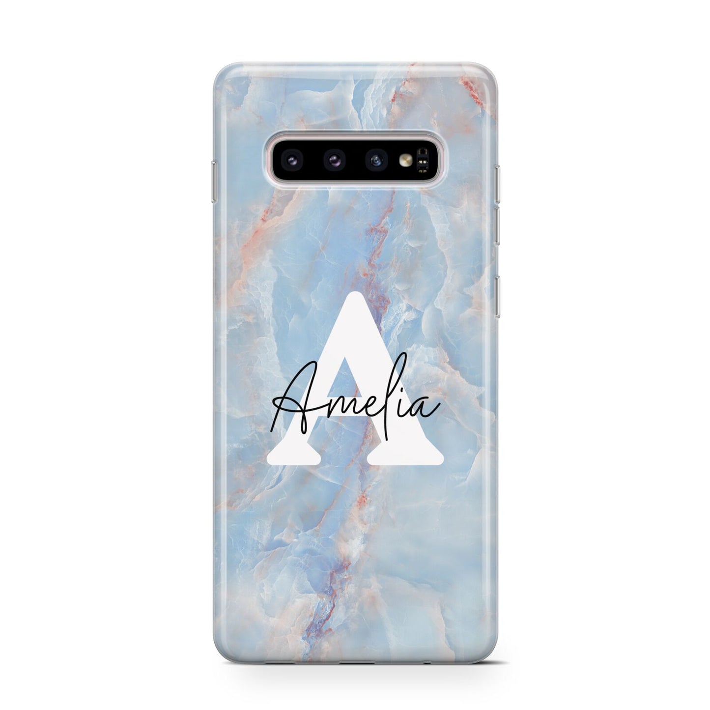 Blue Onyx Marble Protective Samsung Galaxy Case