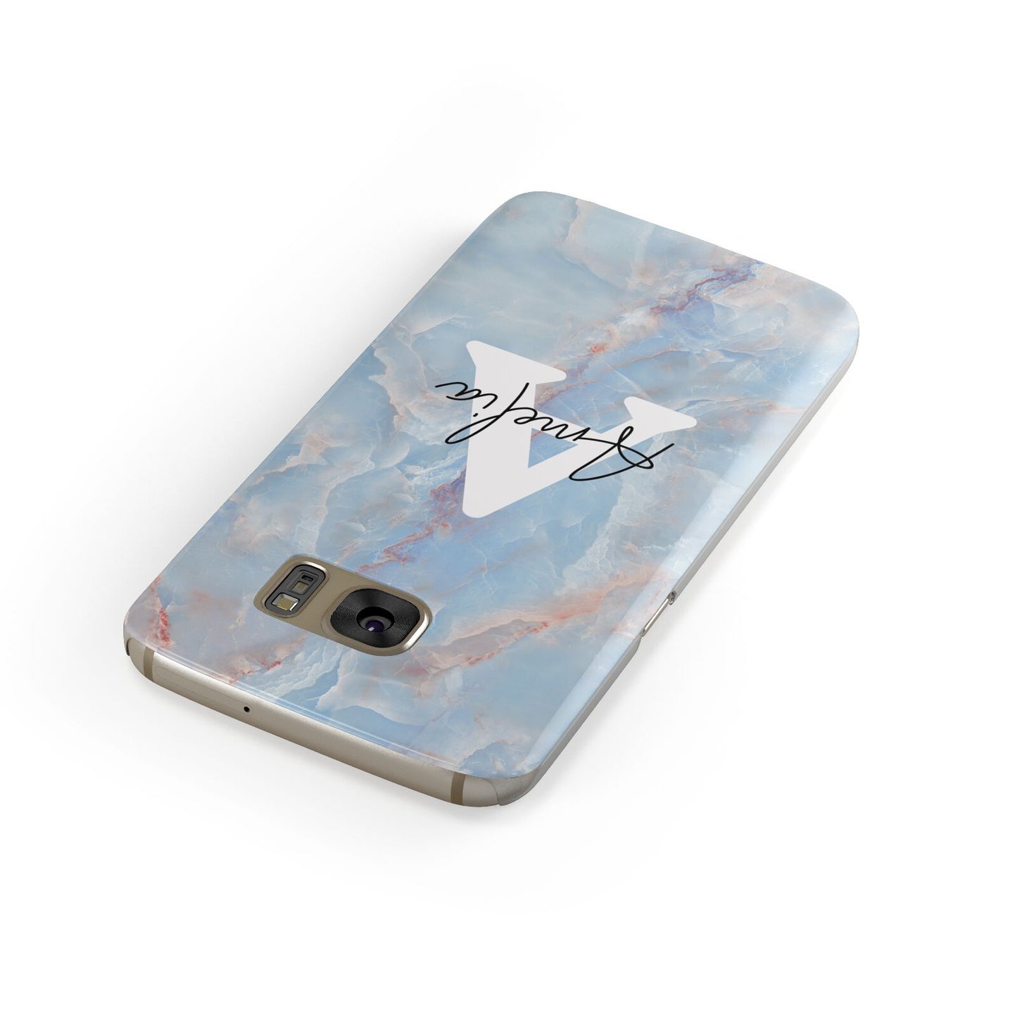 Blue Onyx Marble Samsung Galaxy Case Front Close Up