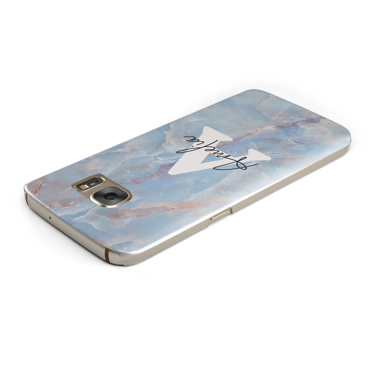 Blue Onyx Marble Samsung Galaxy Case Top Cutout