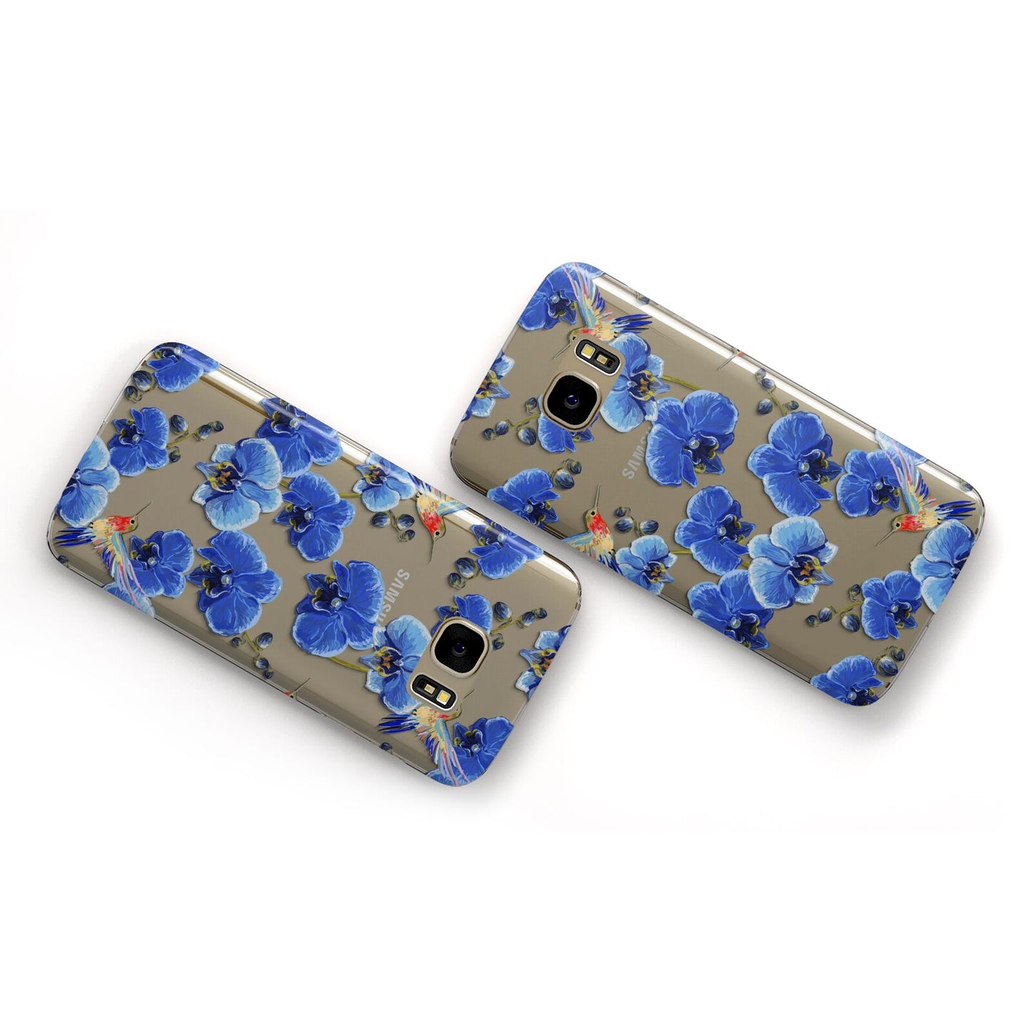 Blue Orchid Samsung Galaxy Case Flat Overview