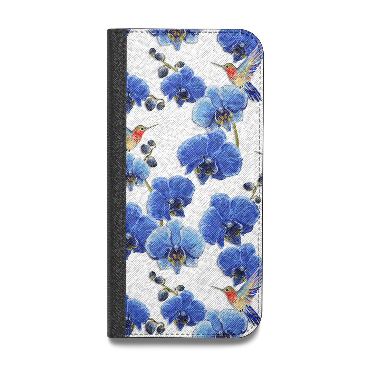 Blue Orchid Vegan Leather Flip iPhone Case