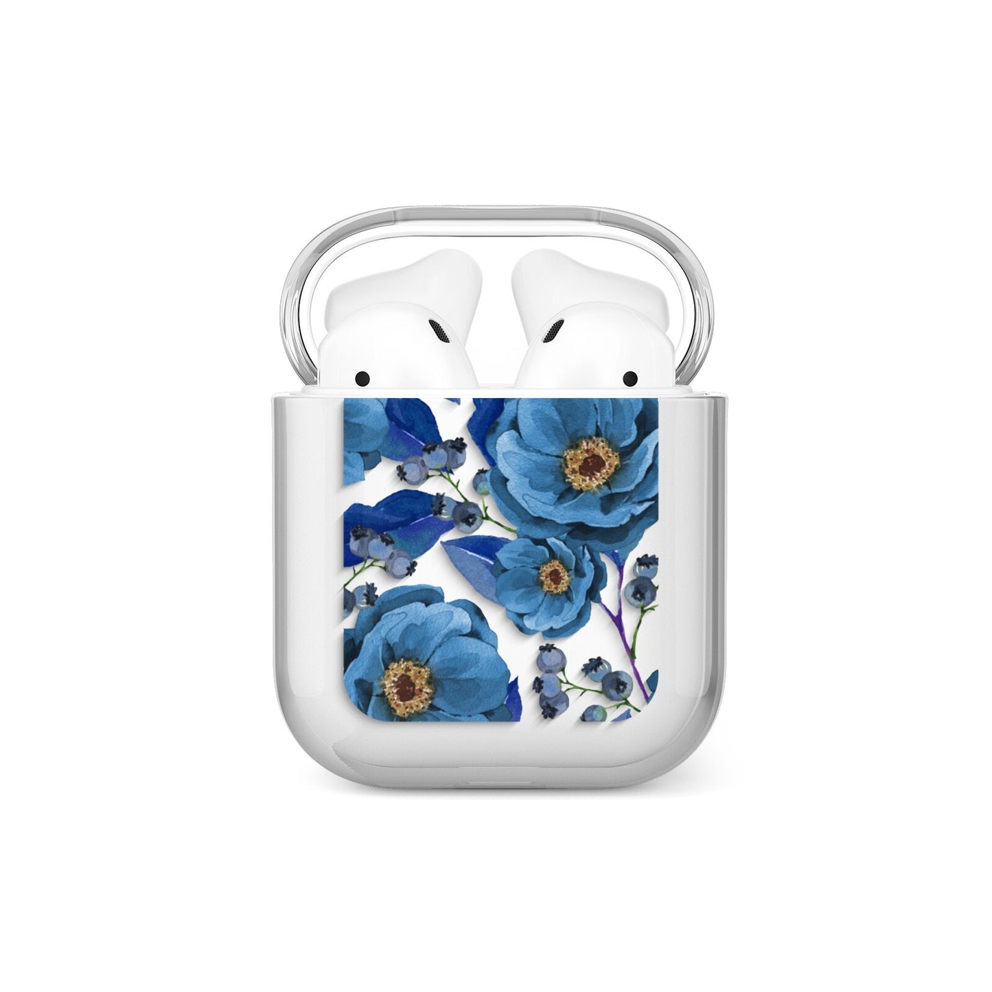 Blue Peonies AirPods Case