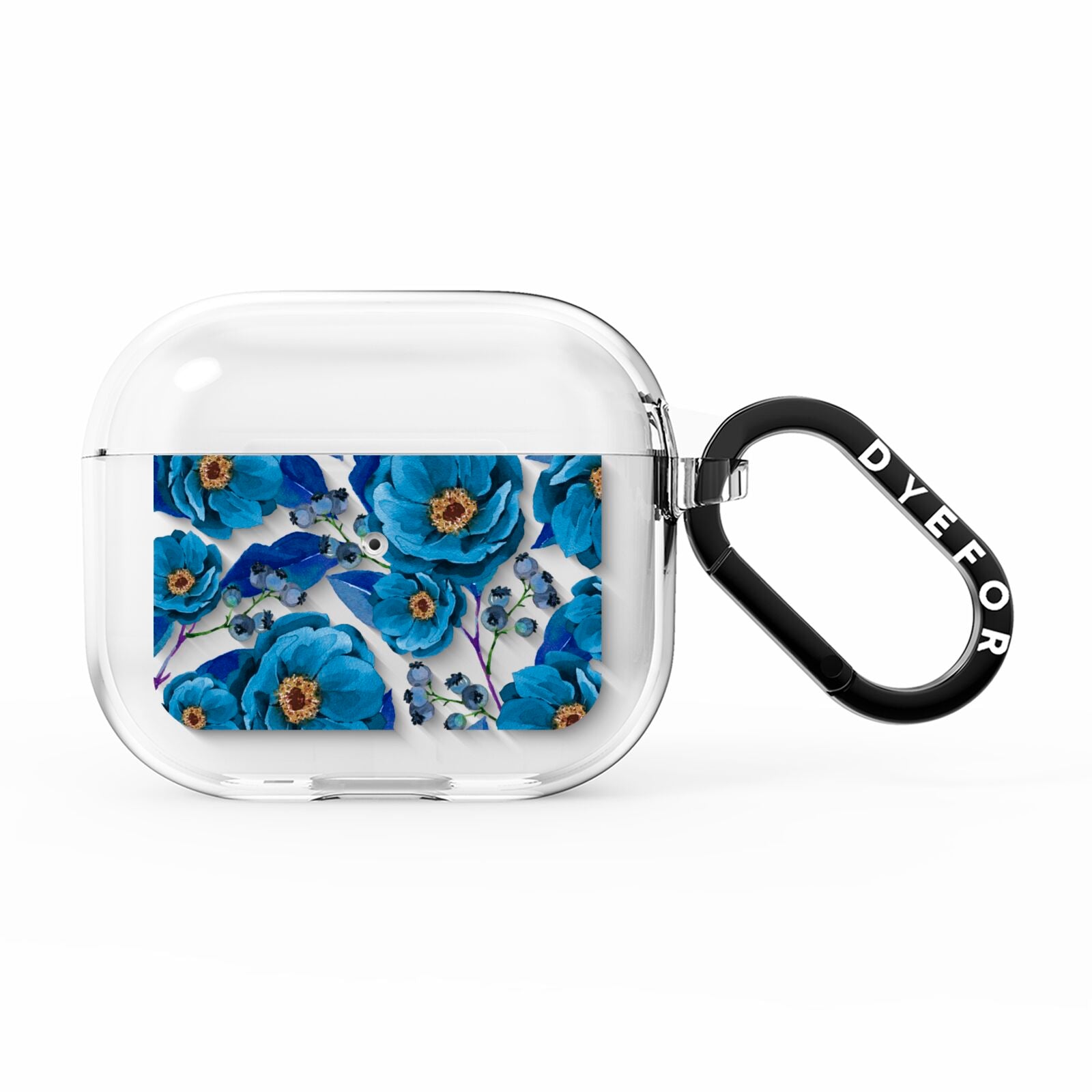 Blue Peonies AirPods Clear Case 3rd Gen