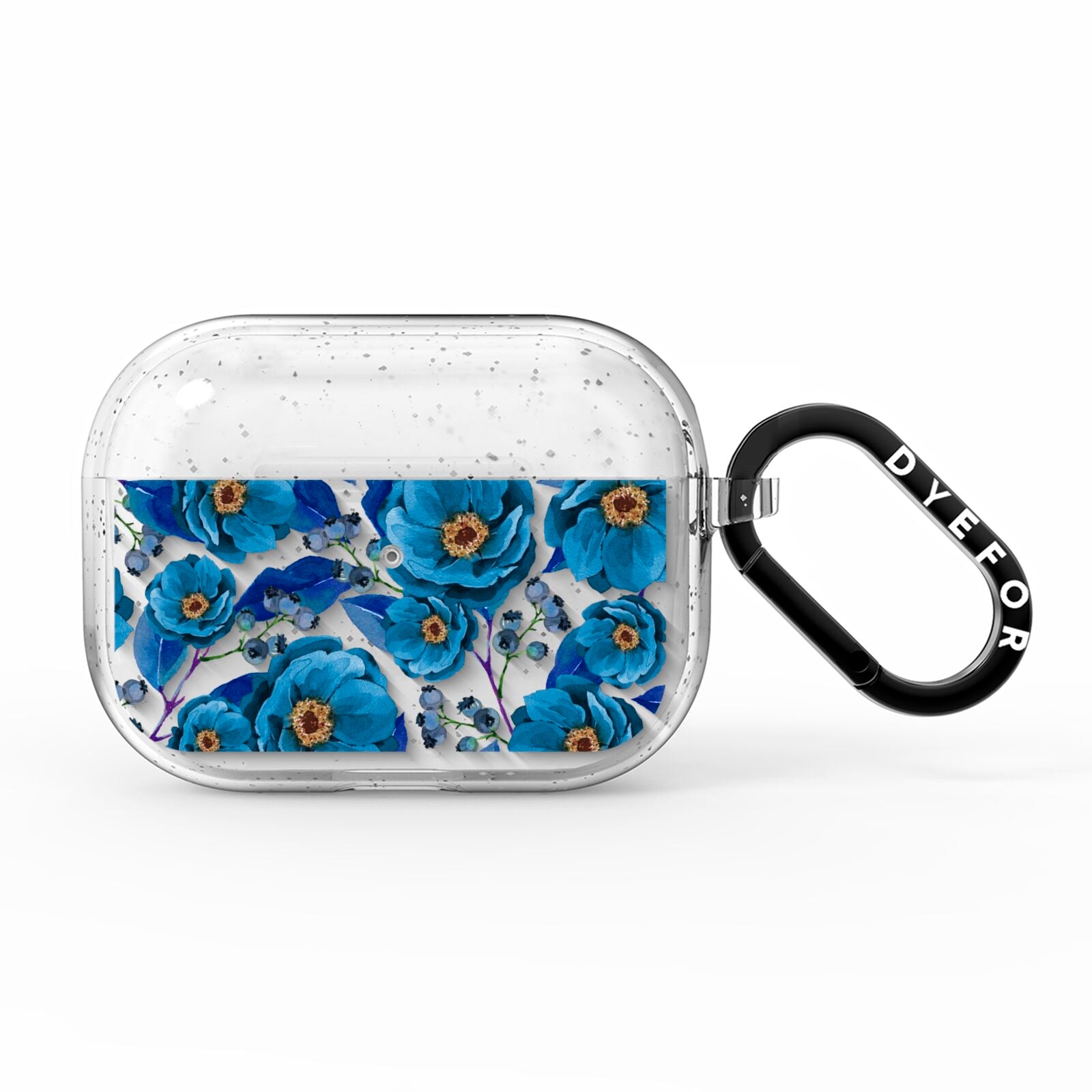 Blue Peonies AirPods Pro Glitter Case