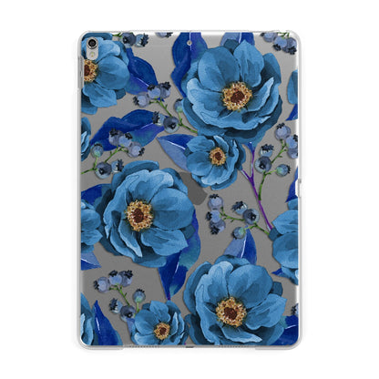 Blue Peonies Apple iPad Silver Case