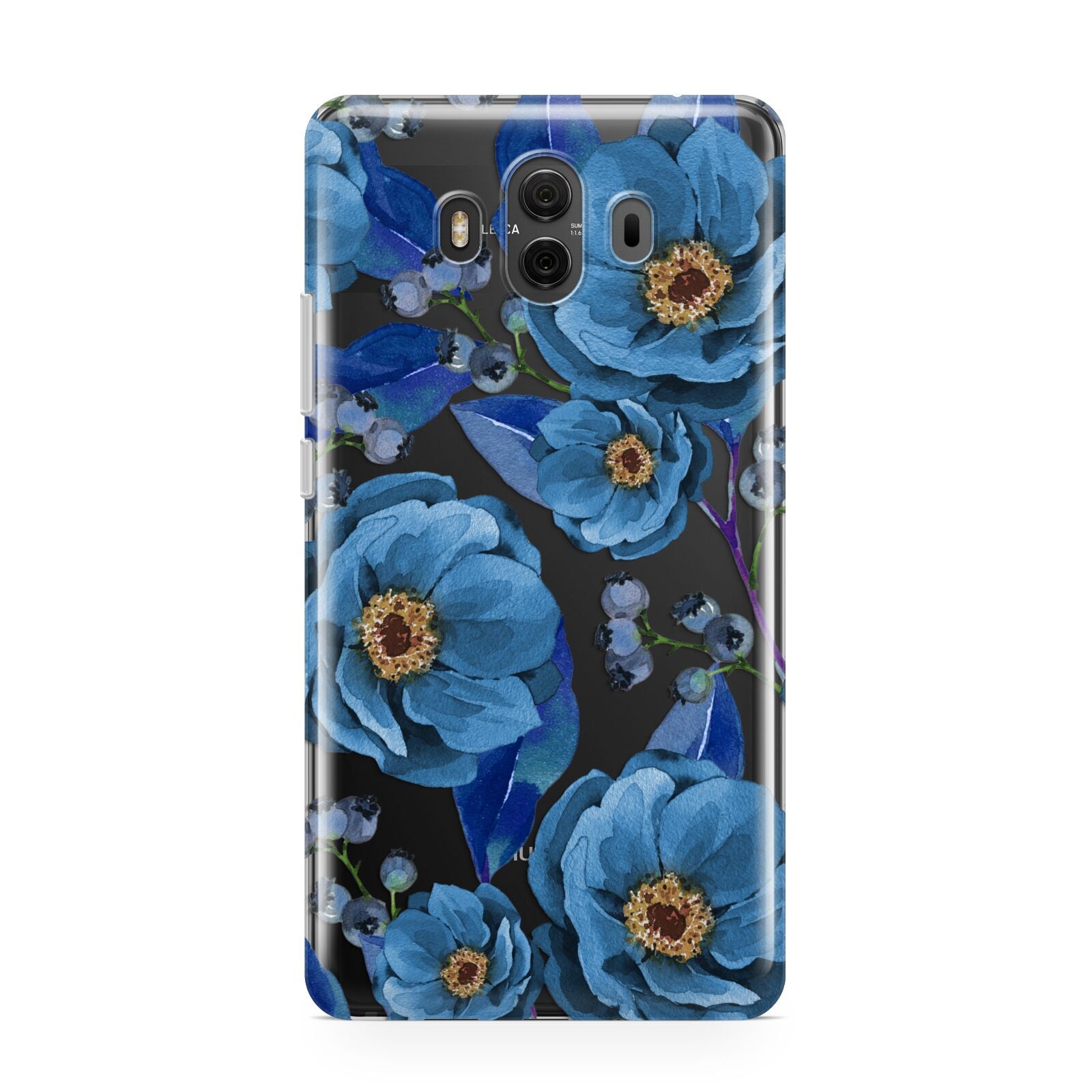 Blue Peonies Huawei Mate 10 Protective Phone Case