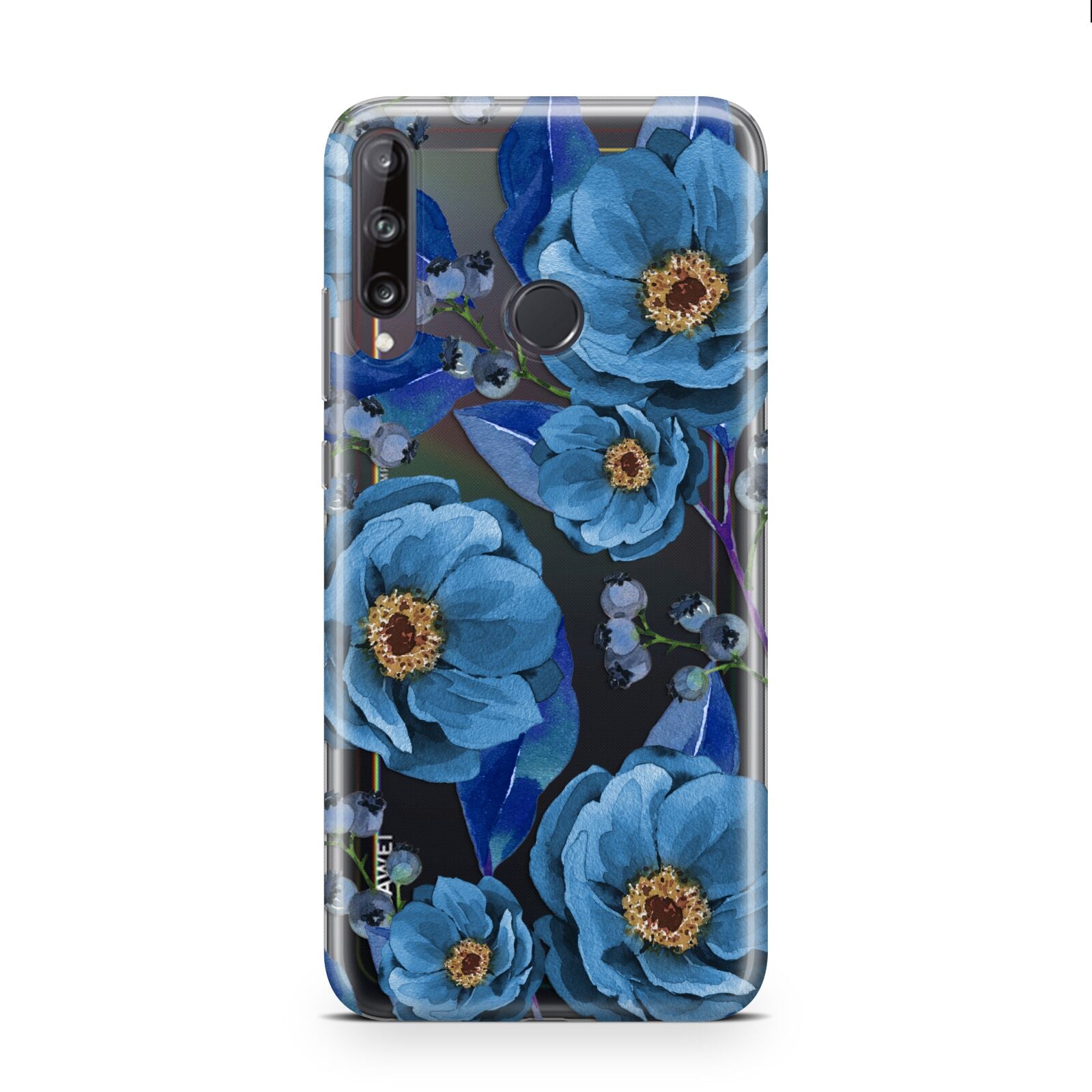 Blue Peonies Huawei P40 Lite E Phone Case