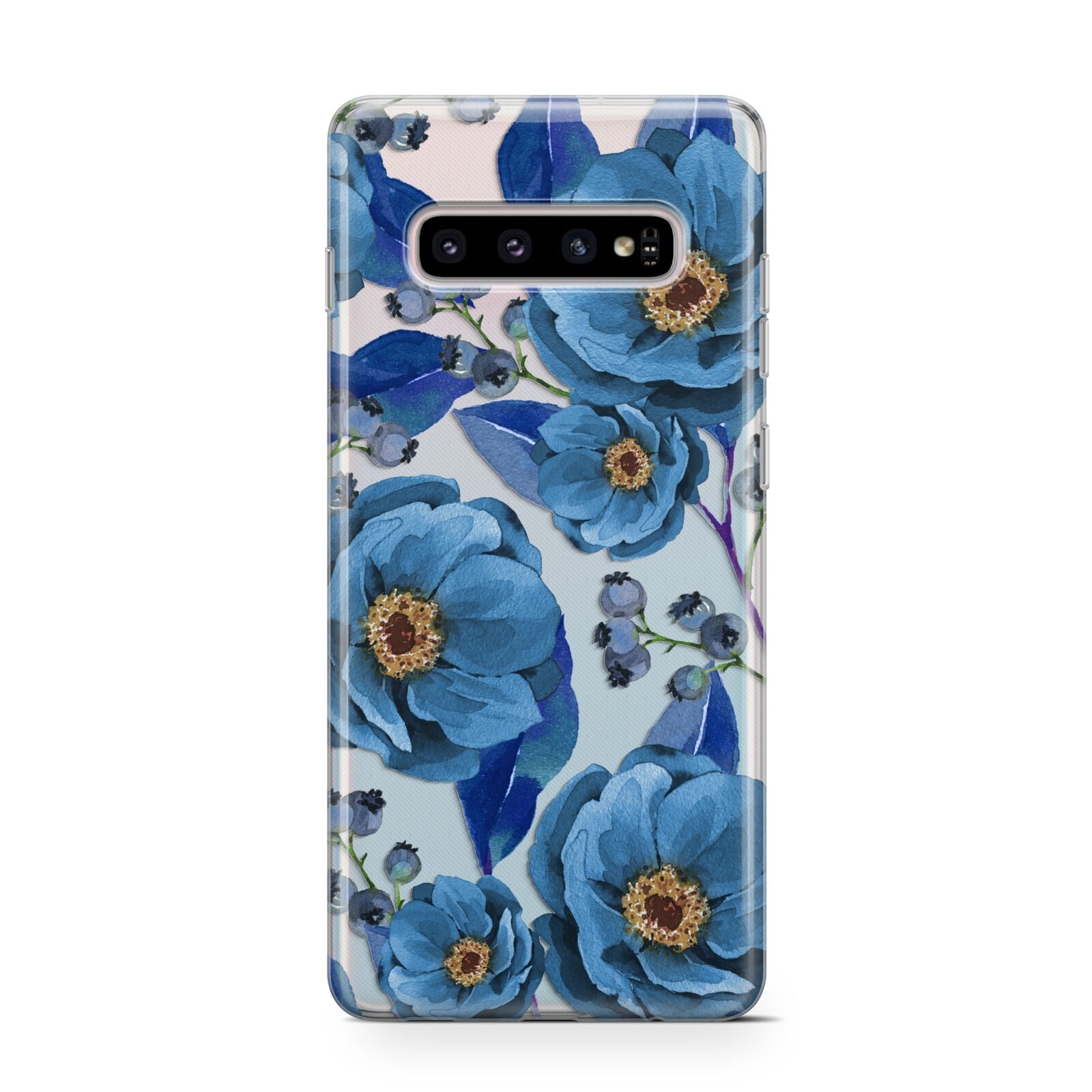 Blue Peonies Protective Samsung Galaxy Case