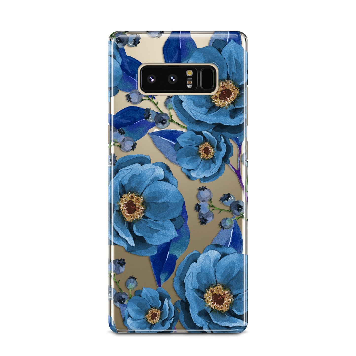 Blue Peonies Samsung Galaxy Note 8 Case