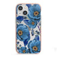 Blue Peonies iPhone 13 Mini TPU Impact Case with Pink Edges