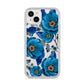 Blue Peonies iPhone 14 Plus Clear Tough Case Starlight