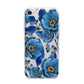 Blue Peonies iPhone 7 Bumper Case on Silver iPhone