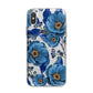 Blue Peonies iPhone X Bumper Case on Silver iPhone Alternative Image 1