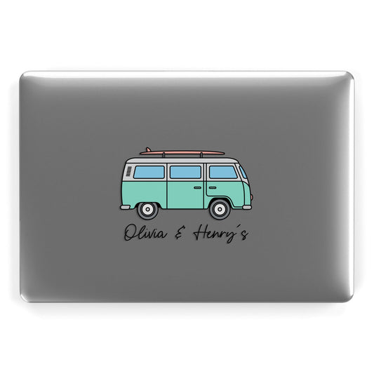 Blue Personalised Campervan Adventures Apple MacBook Case