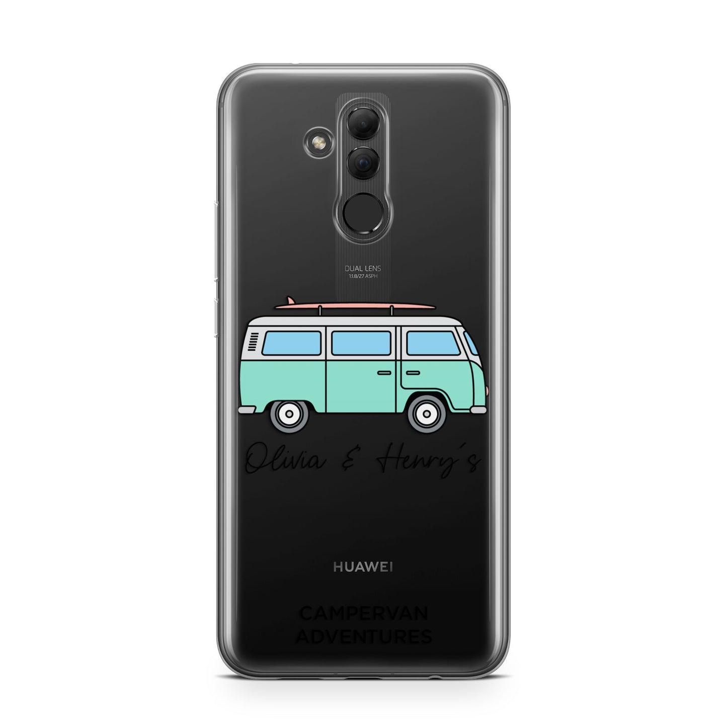 Blue Personalised Campervan Adventures Huawei Mate 20 Lite