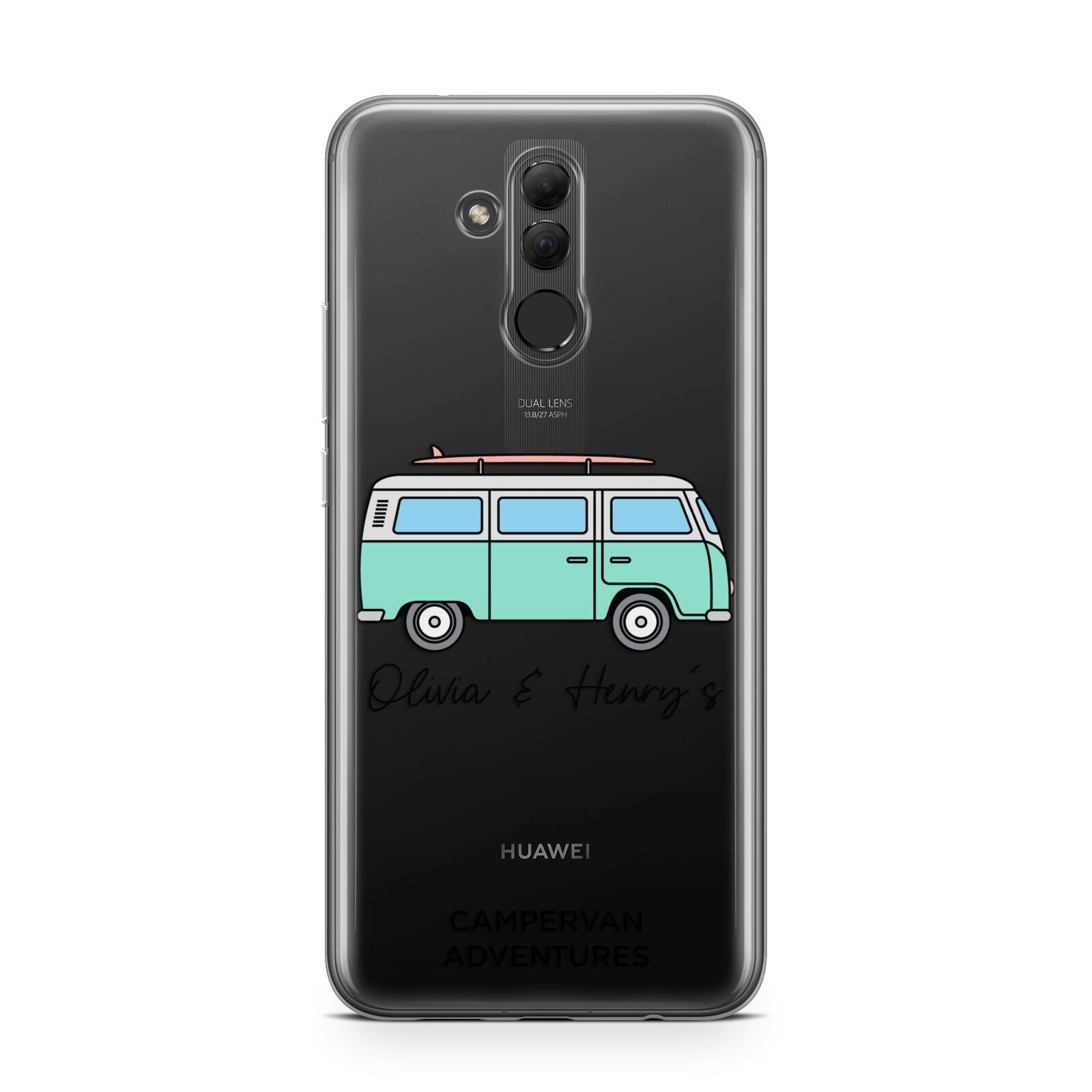 Blue Personalised Campervan Adventures Huawei Mate 20 Lite