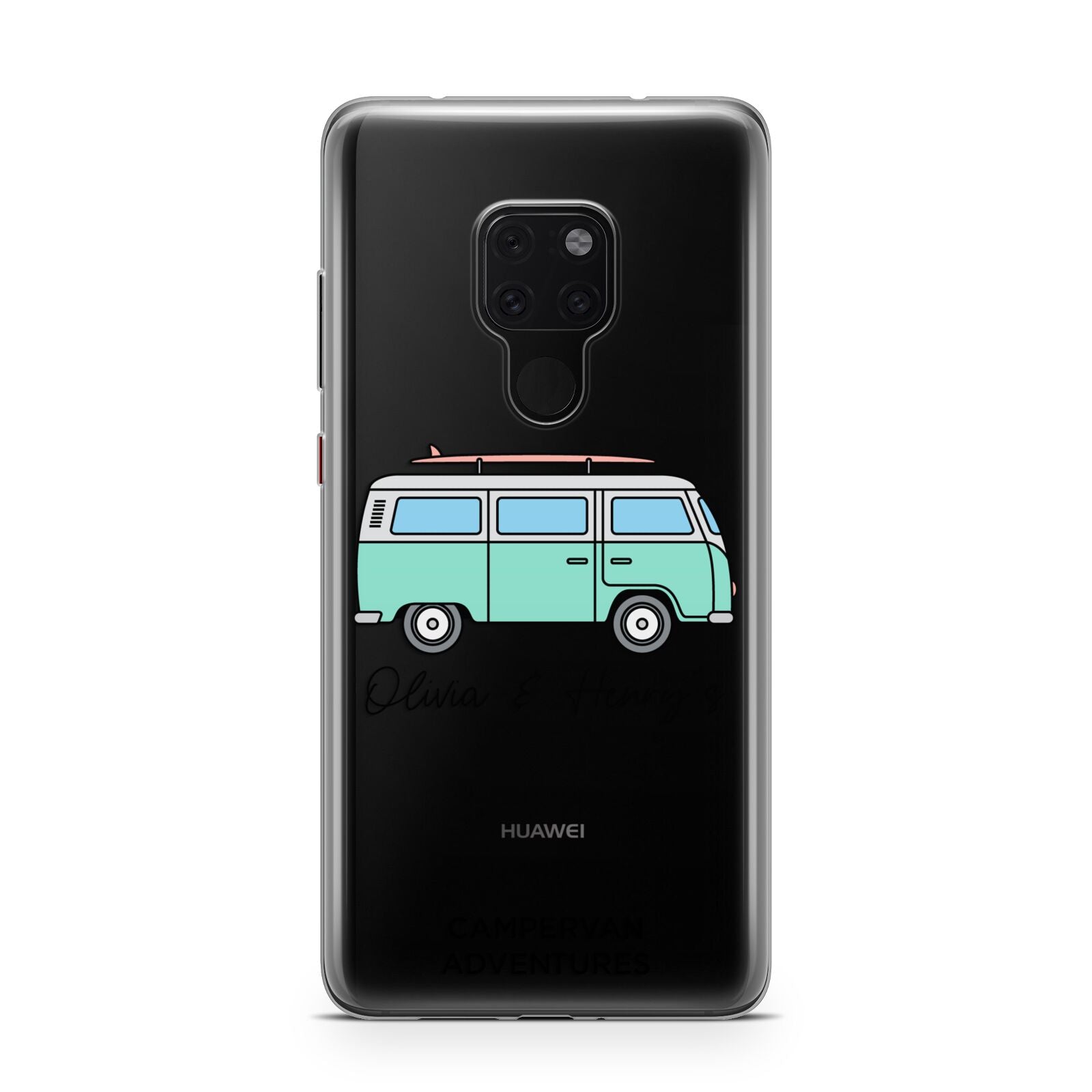 Blue Personalised Campervan Adventures Huawei Mate 20 Phone Case