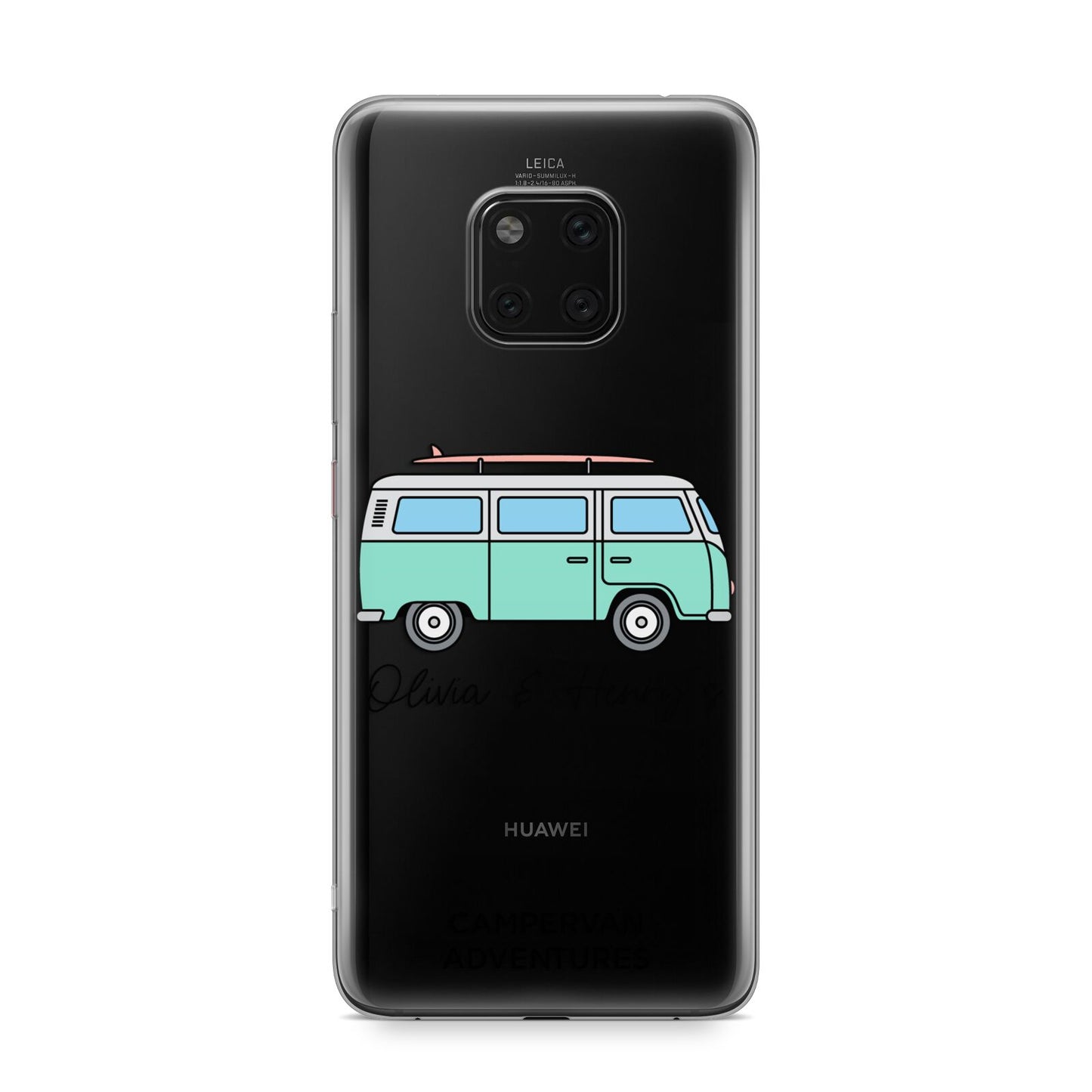 Blue Personalised Campervan Adventures Huawei Mate 20 Pro Phone Case