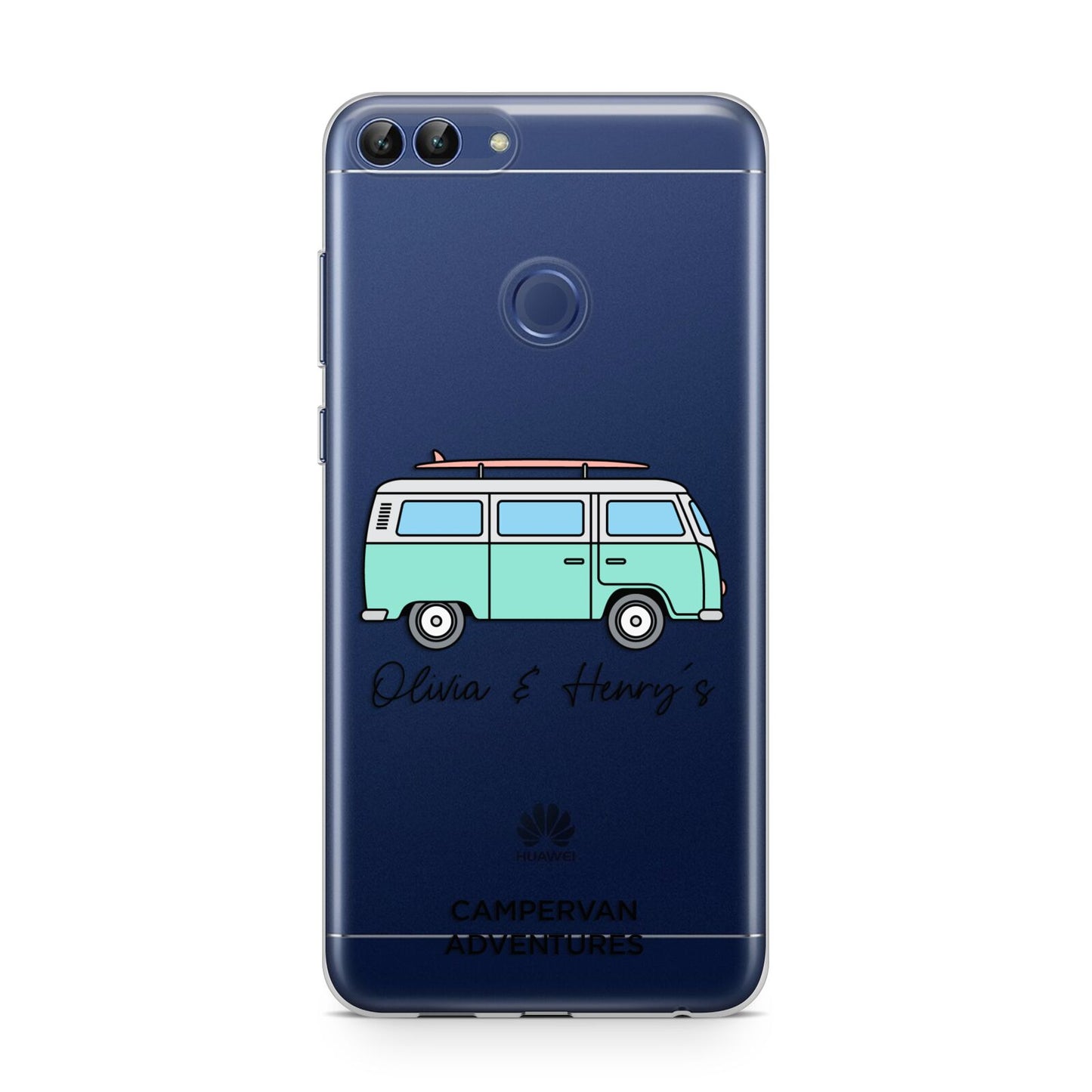 Blue Personalised Campervan Adventures Huawei P Smart Case