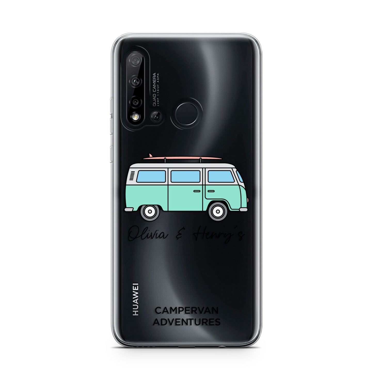 Blue Personalised Campervan Adventures Huawei P20 Lite 5G Phone Case