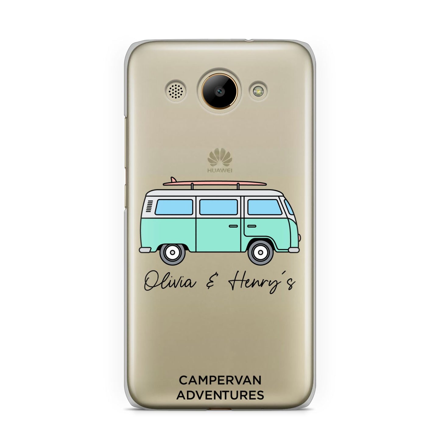 Blue Personalised Campervan Adventures Huawei Y3 2017