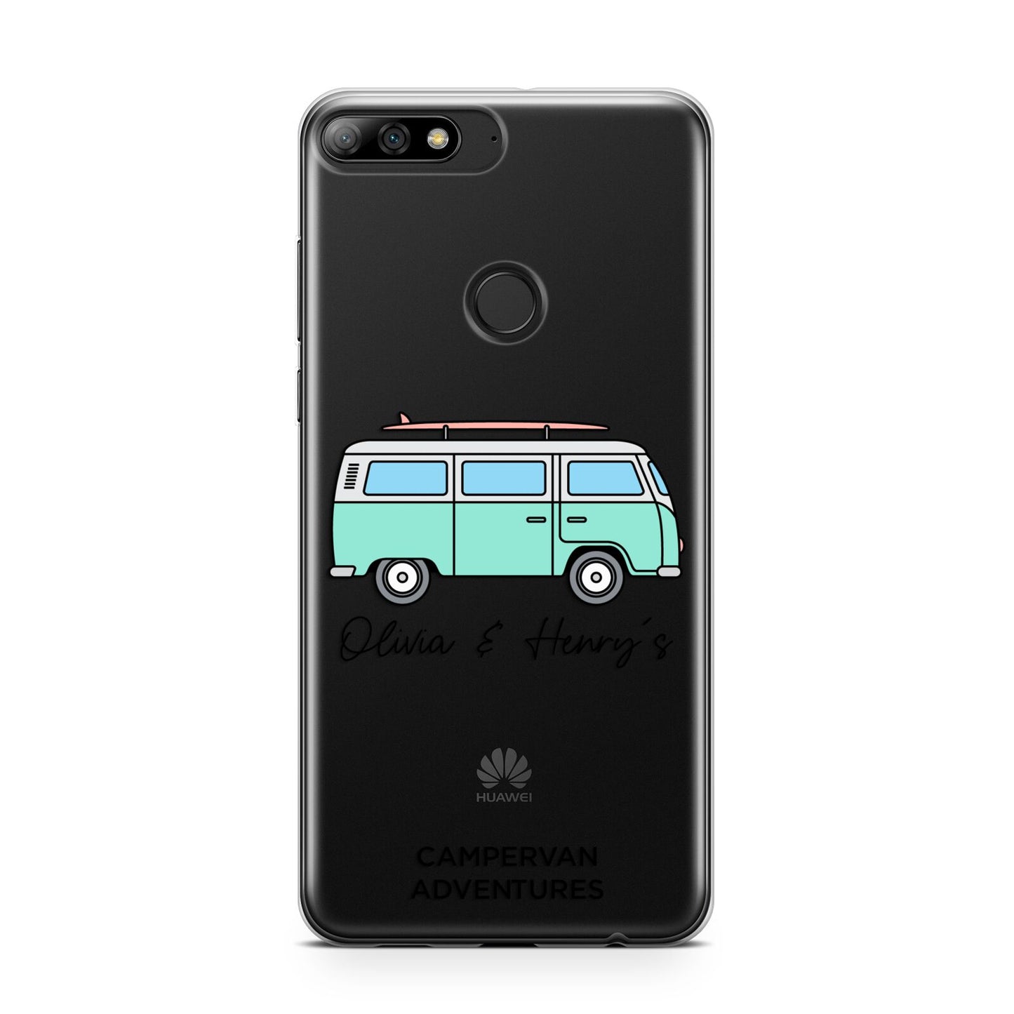 Blue Personalised Campervan Adventures Huawei Y7 2018