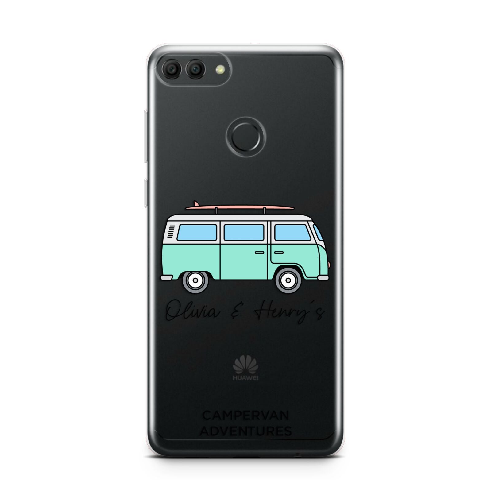 Blue Personalised Campervan Adventures Huawei Y9 2018