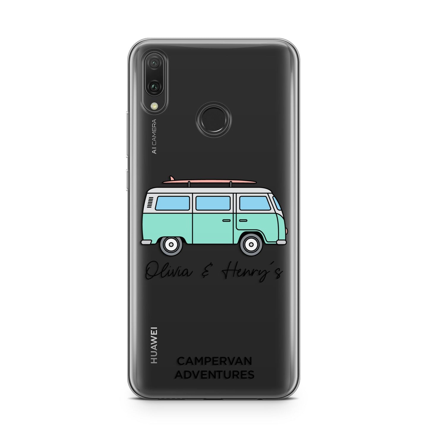 Blue Personalised Campervan Adventures Huawei Y9 2019