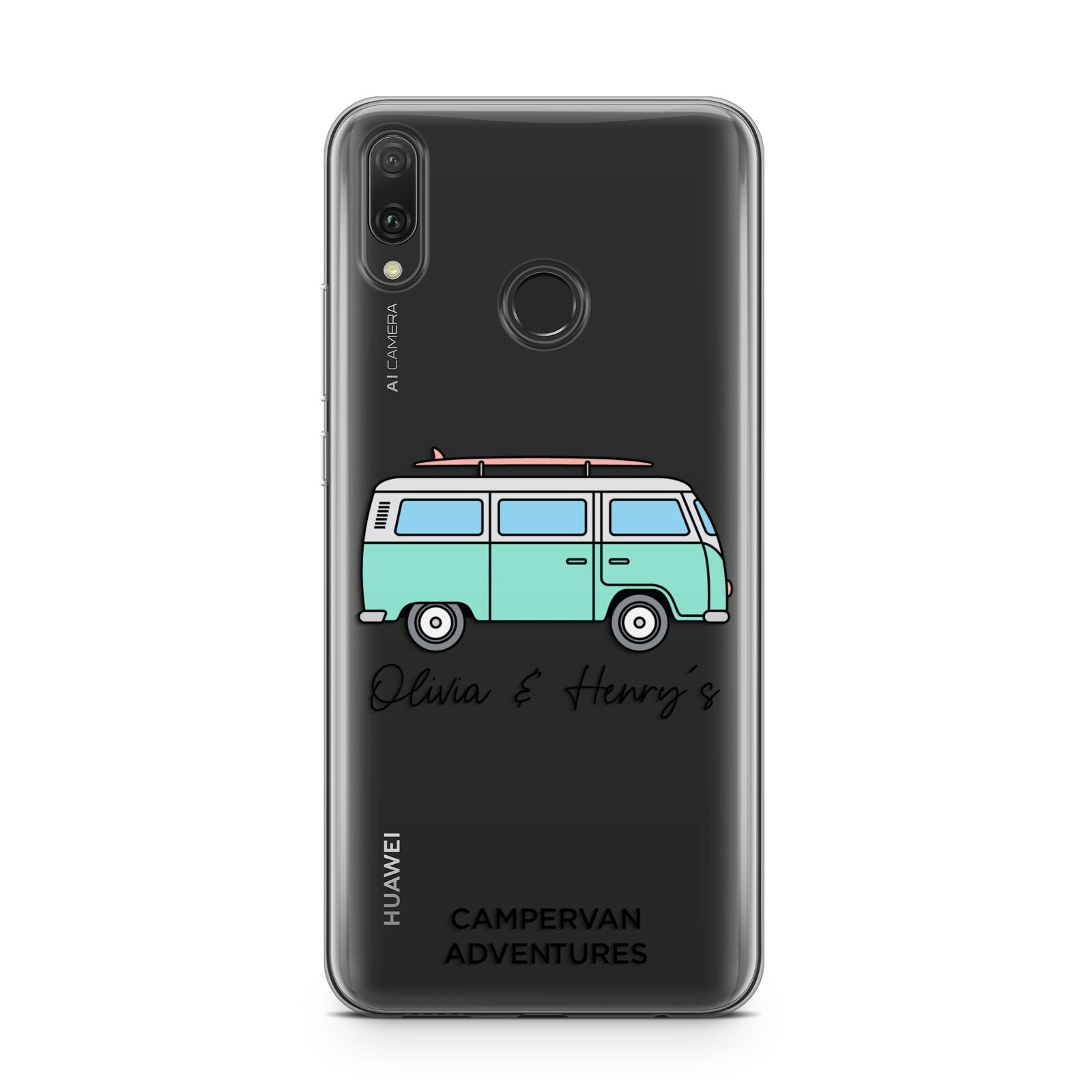 Blue Personalised Campervan Adventures Huawei Y9 2019