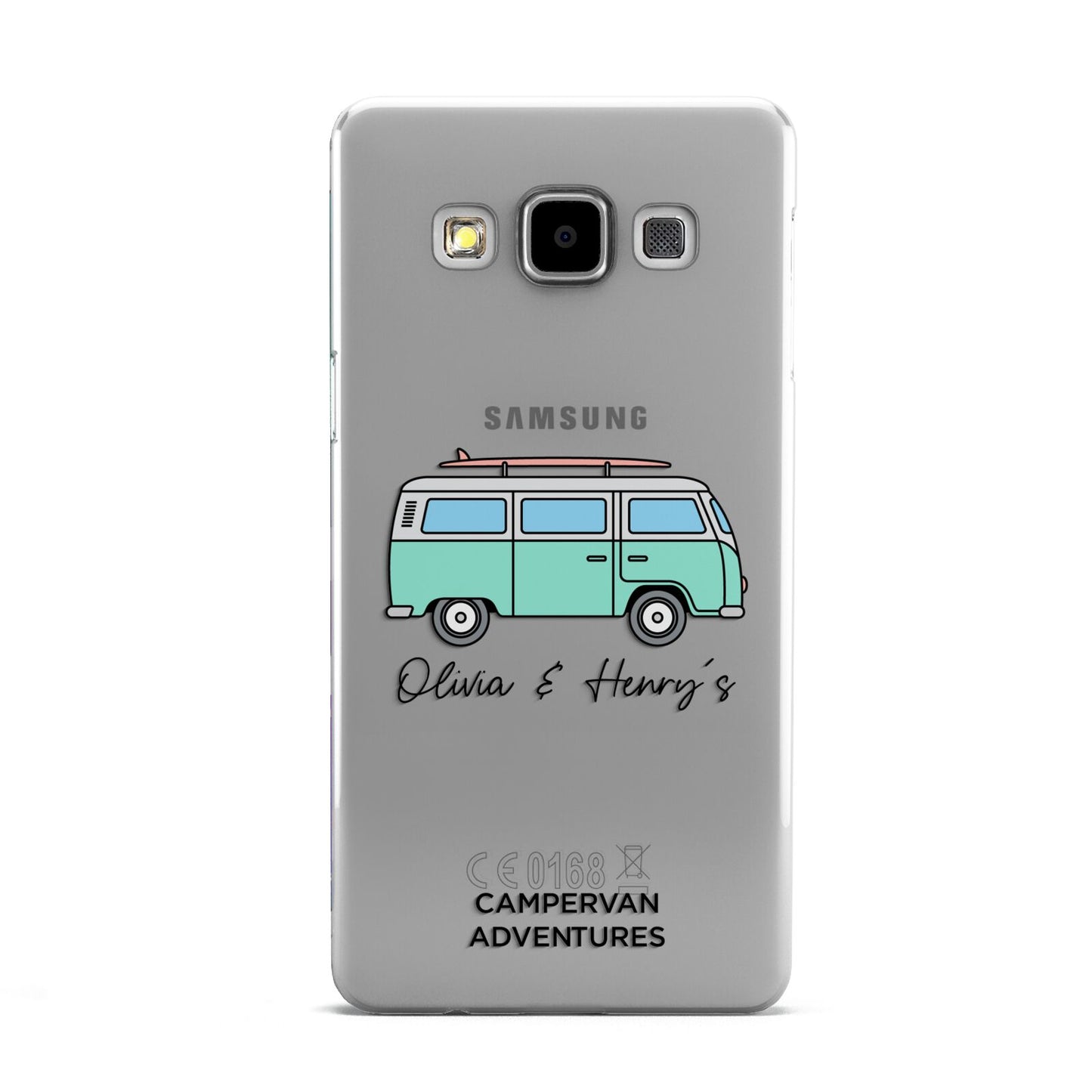 Blue Personalised Campervan Adventures Samsung Galaxy A5 Case