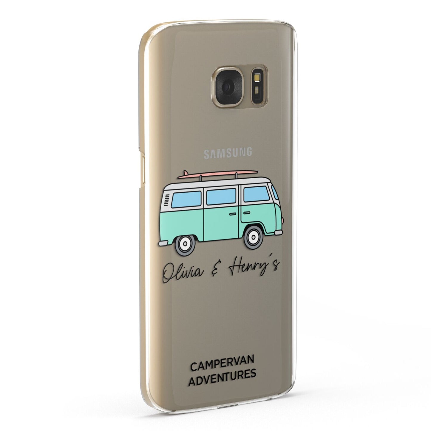 Blue Personalised Campervan Adventures Samsung Galaxy Case Fourty Five Degrees