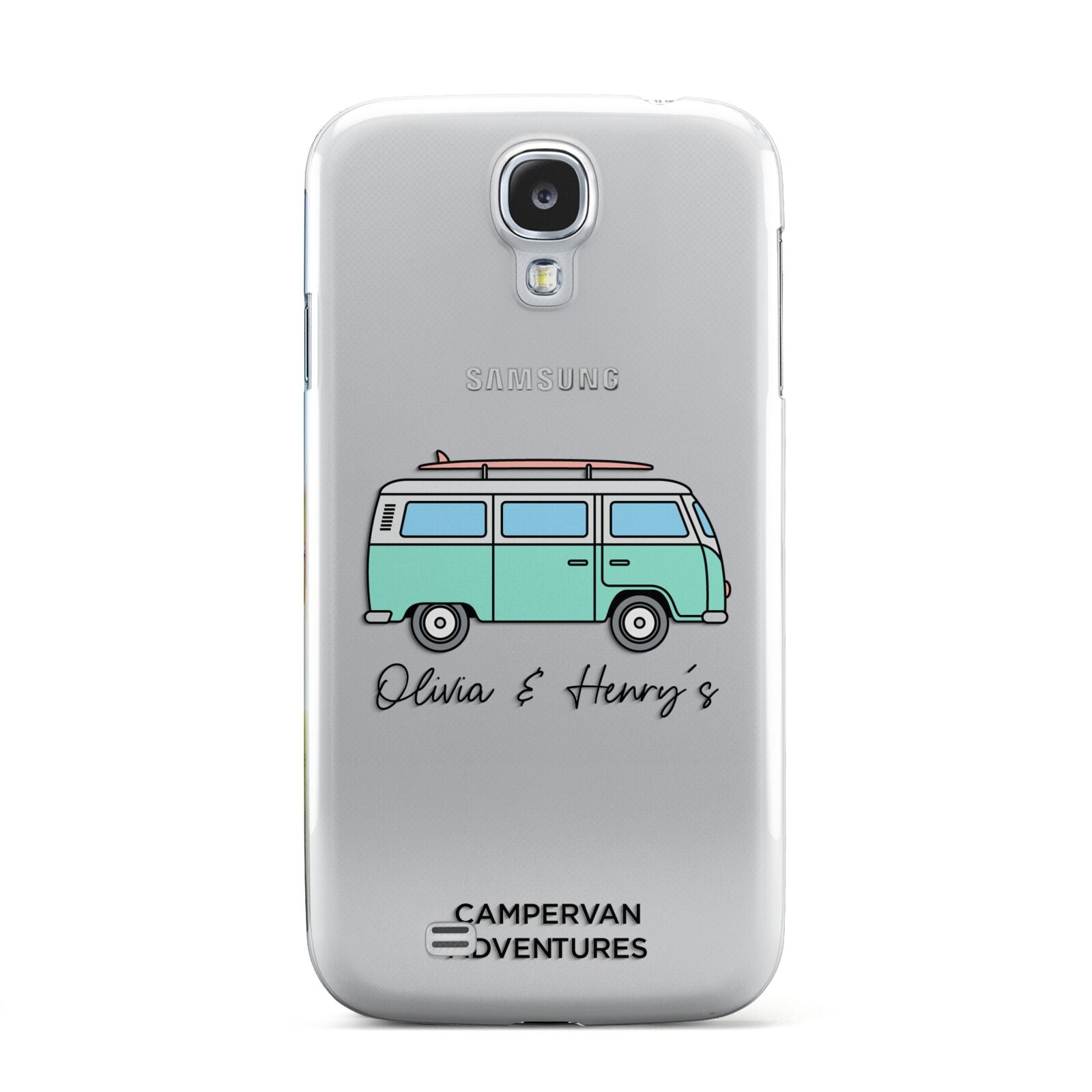 Blue Personalised Campervan Adventures Samsung Galaxy S4 Case