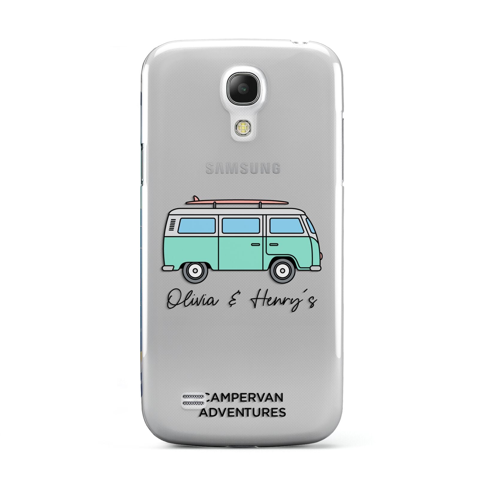 Blue Personalised Campervan Adventures Samsung Galaxy S4 Mini Case