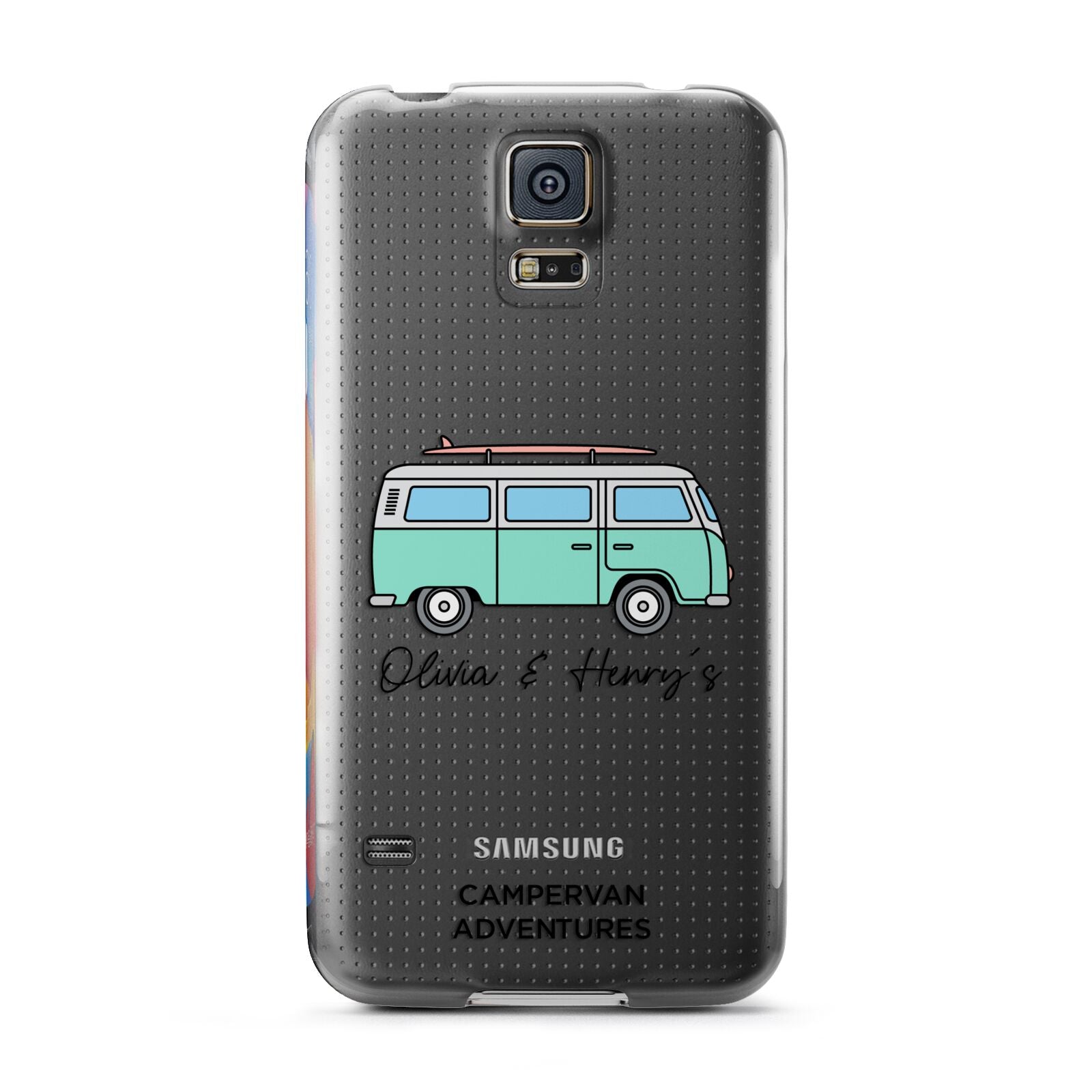 Blue Personalised Campervan Adventures Samsung Galaxy S5 Case