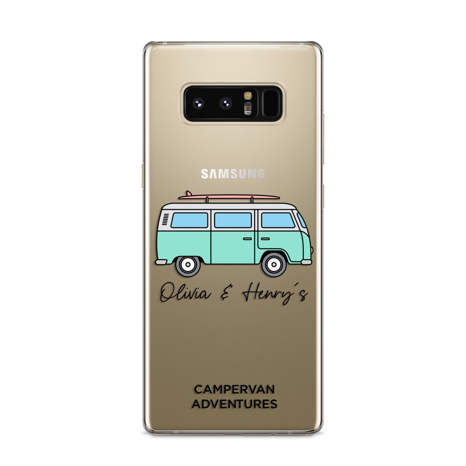 Blue Personalised Campervan Adventures Samsung Galaxy S8 Case