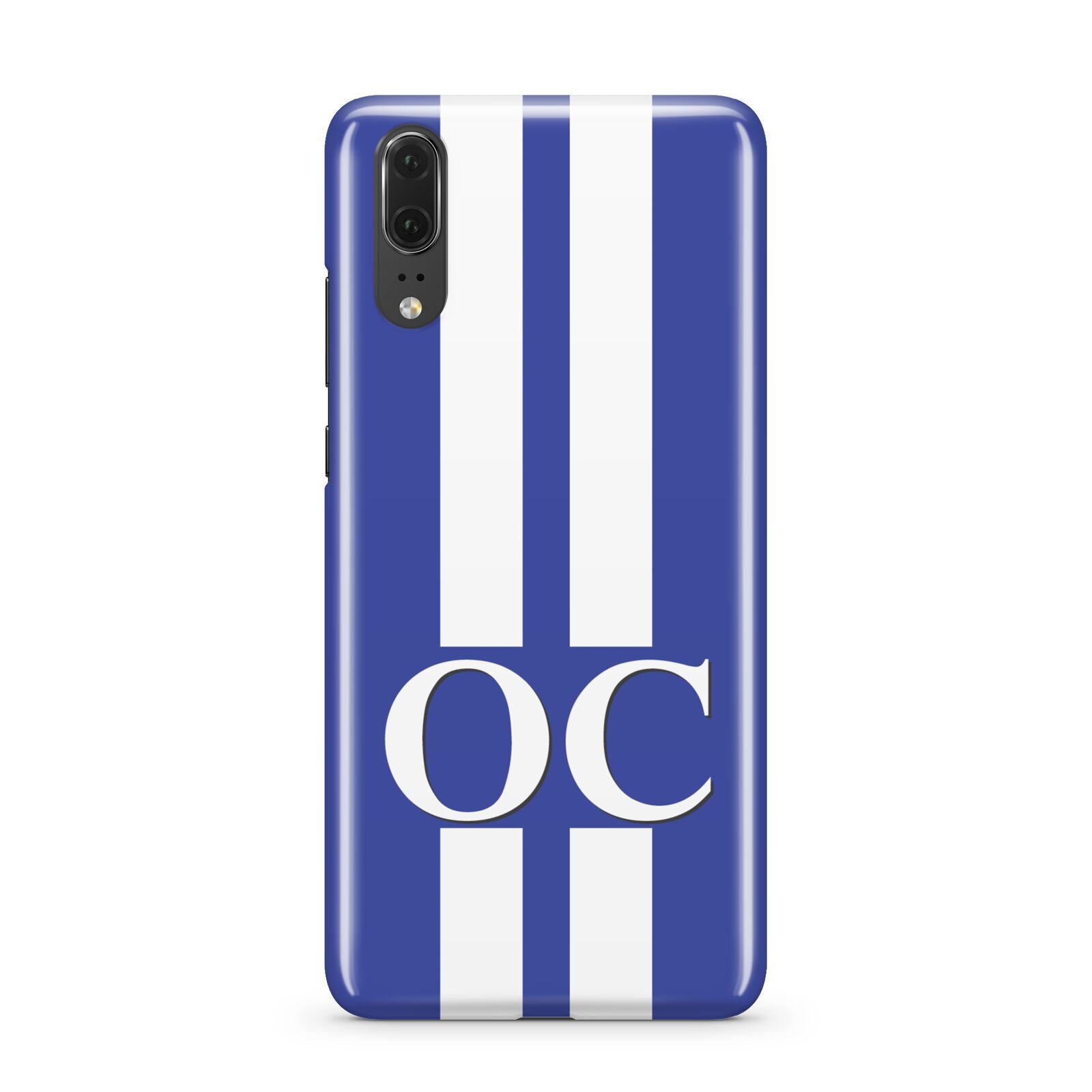 Blue Personalised Initials Huawei P20 Phone Case