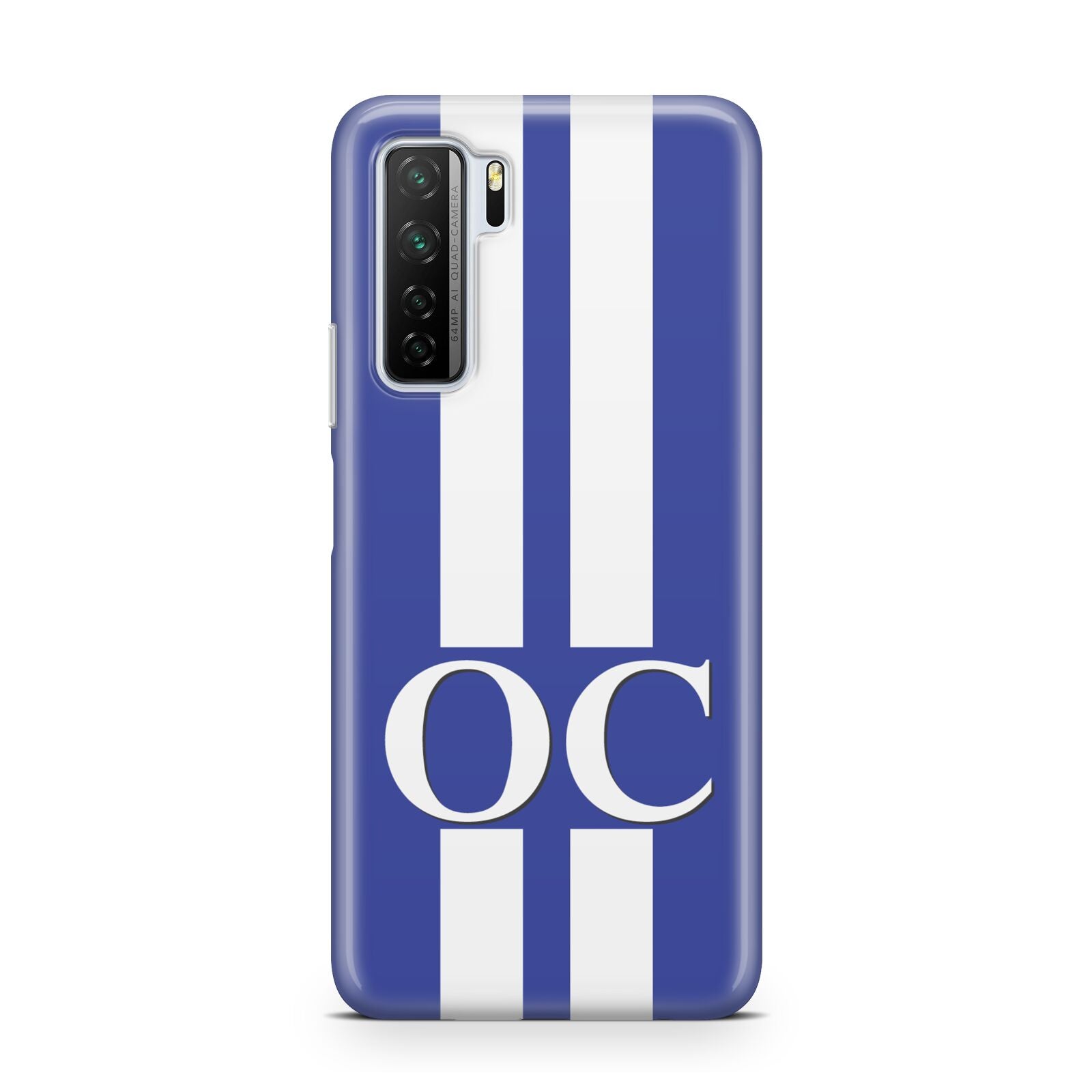 Blue Personalised Initials Huawei P40 Lite 5G Phone Case