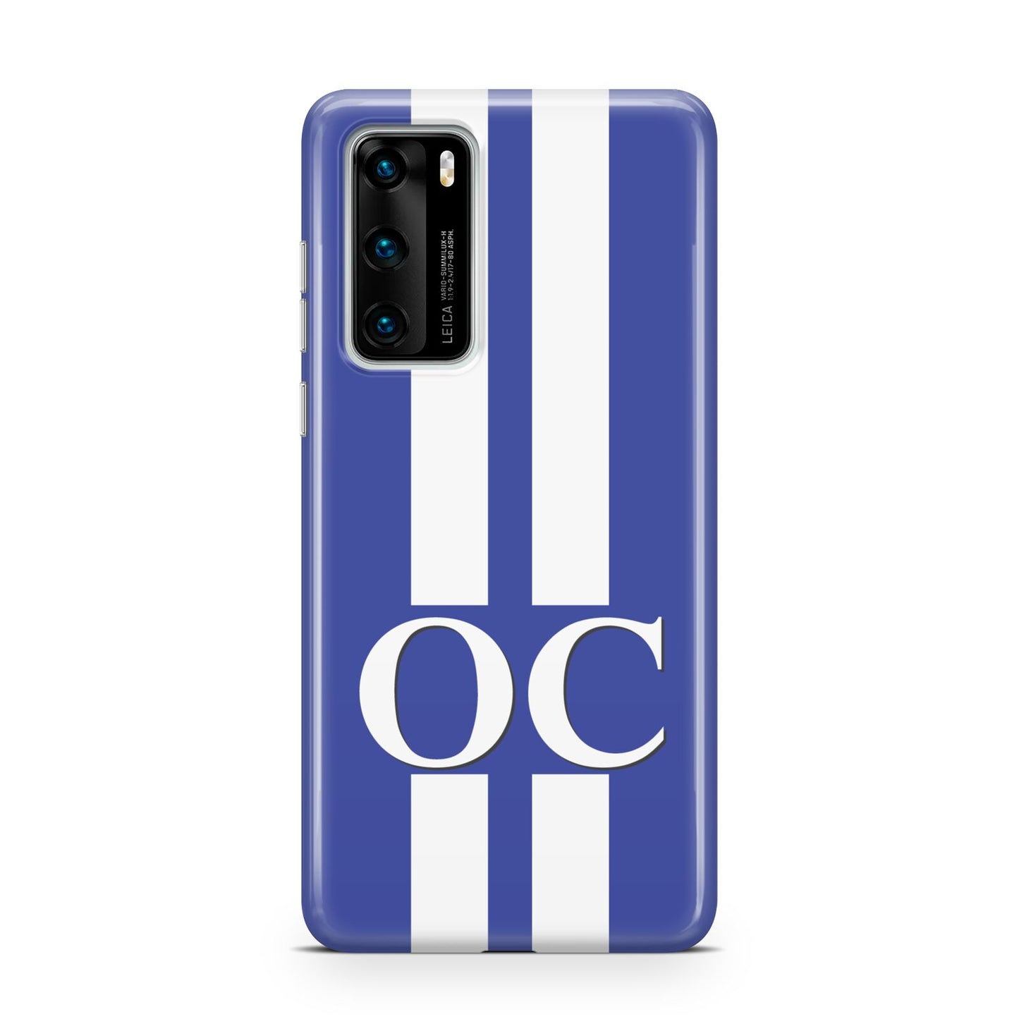 Blue Personalised Initials Huawei P40 Phone Case