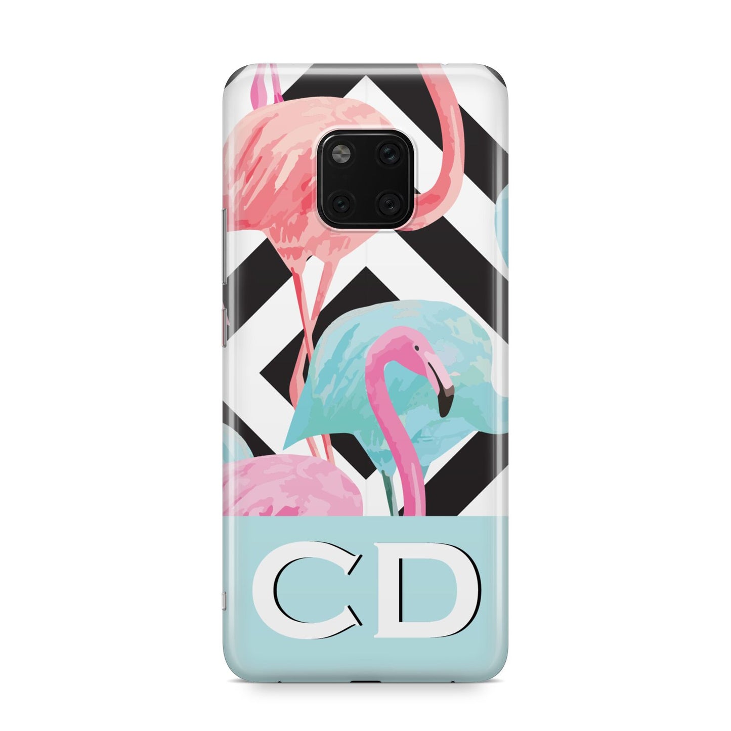 Blue Pink Flamingos Huawei Mate 20 Pro Phone Case