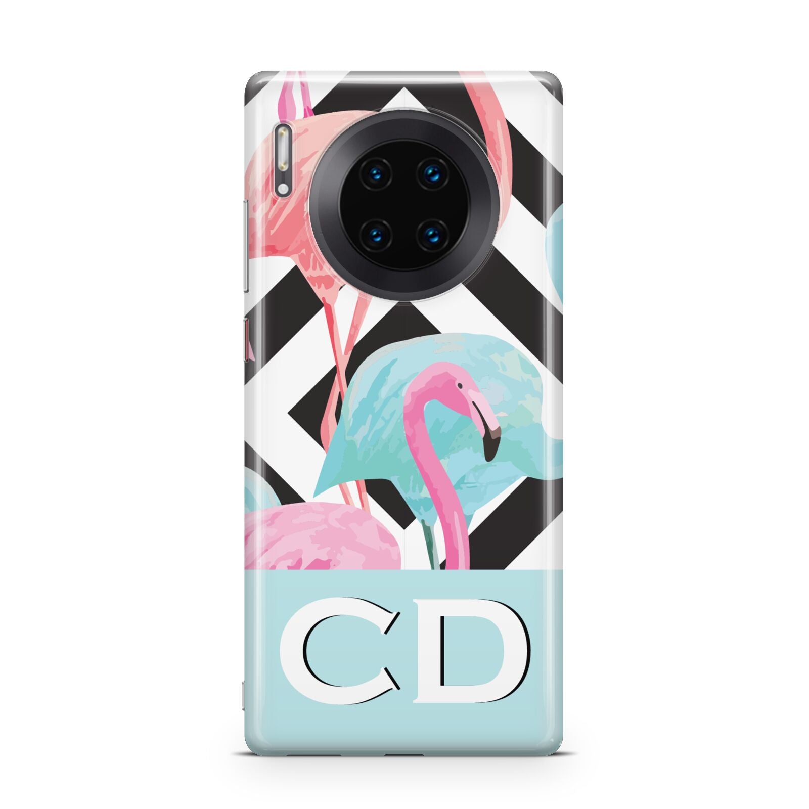 Blue Pink Flamingos Huawei Mate 30 Pro Phone Case
