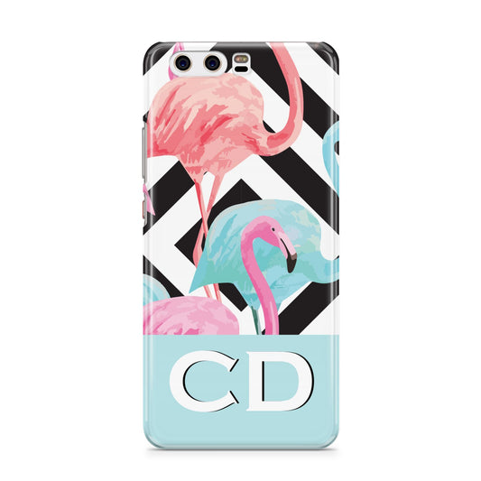 Blue Pink Flamingos Huawei P10 Phone Case