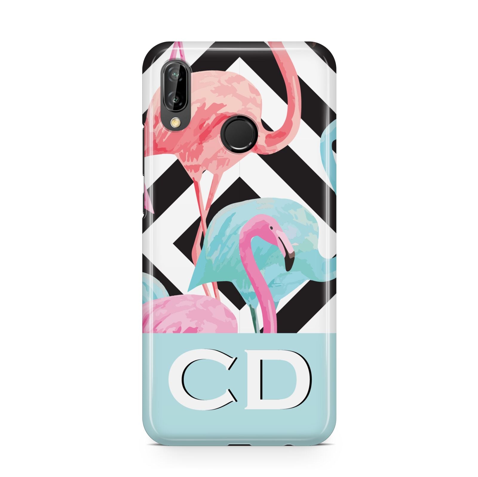Blue Pink Flamingos Huawei P20 Lite Phone Case