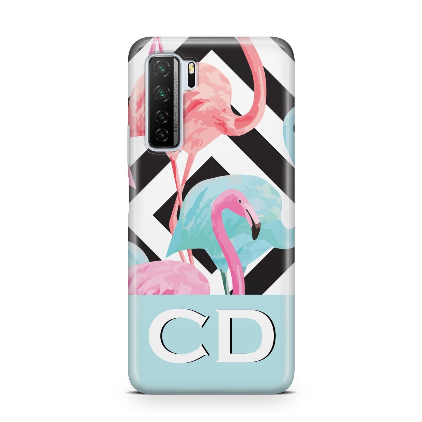 Blue Pink Flamingos Huawei P40 Lite 5G Phone Case