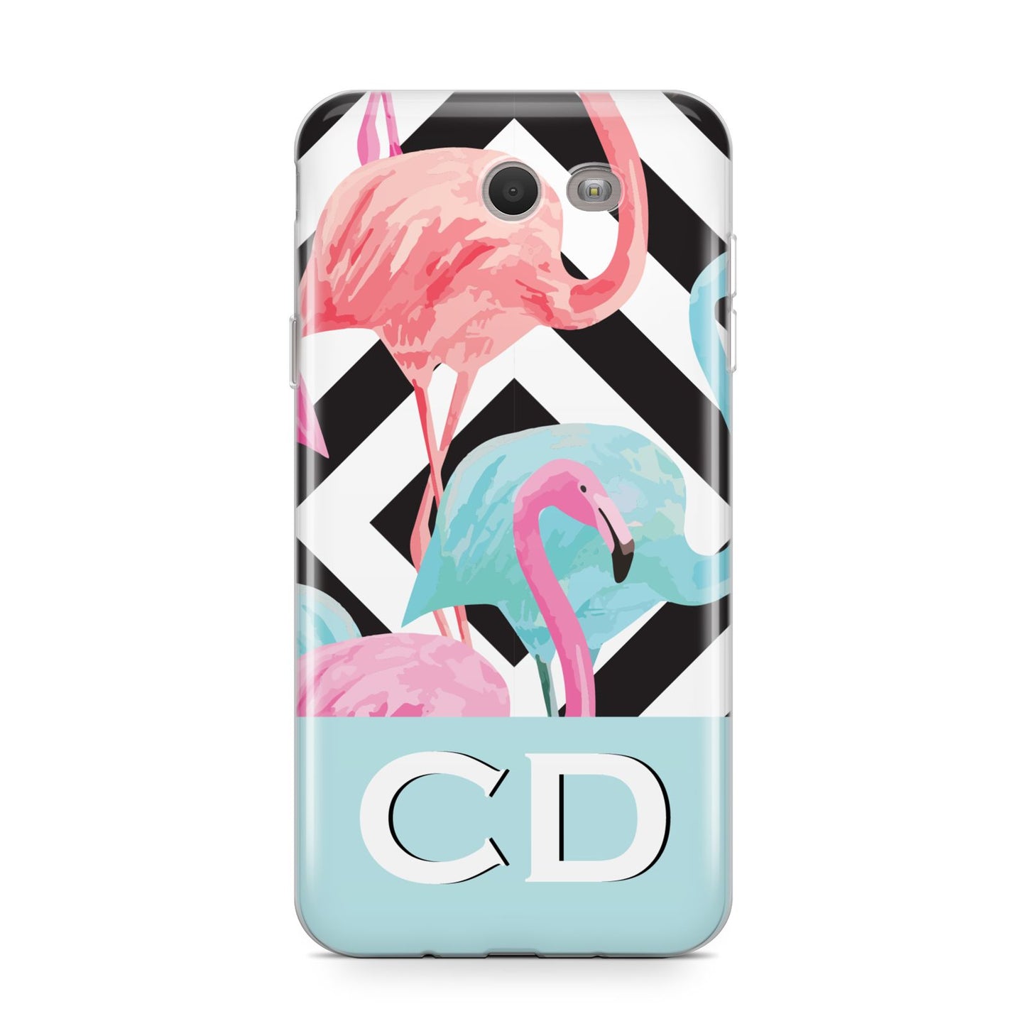 Blue Pink Flamingos Samsung Galaxy J7 2017 Case