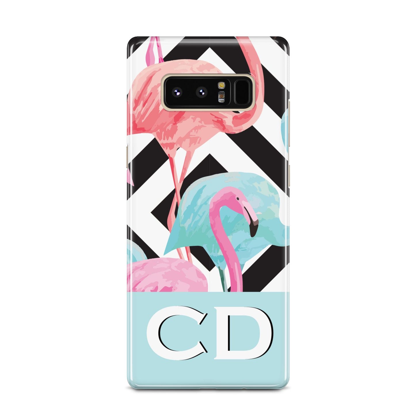 Blue Pink Flamingos Samsung Galaxy Note 8 Case